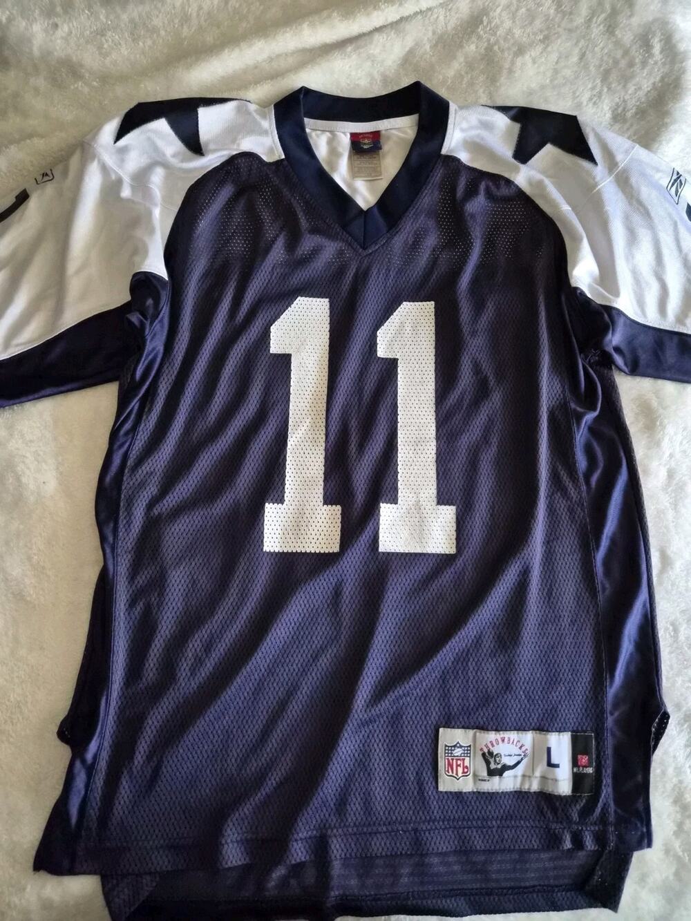 Size Large Roy Williams 11 Dallas Cowboys Jersey NFL Throwbacks Men's